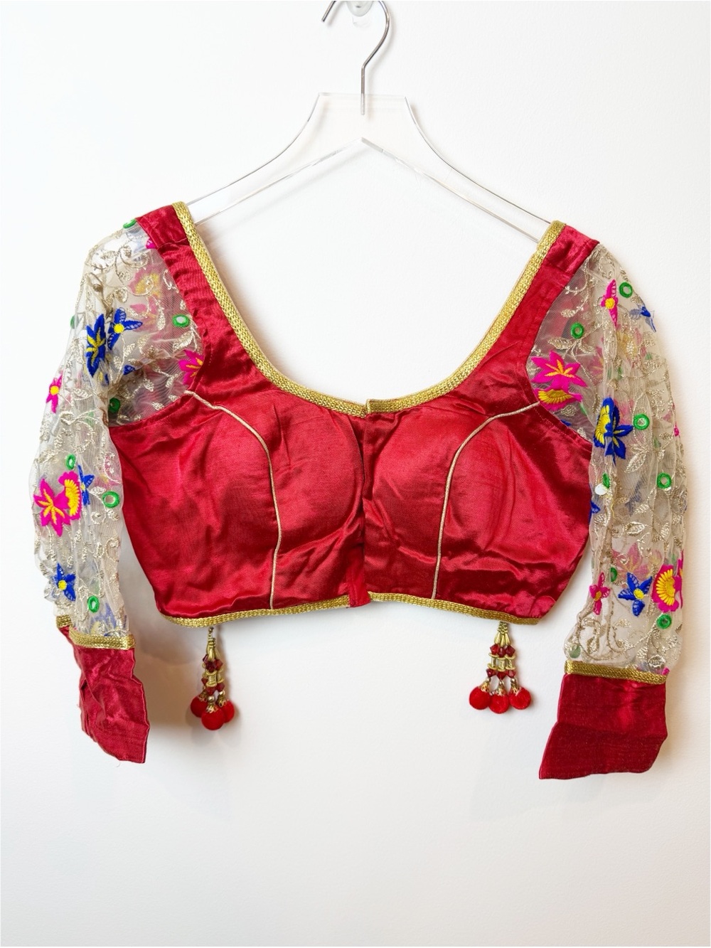 Vintage | Beautiful Saree Handmade Kashmiri Crop Top Blouse